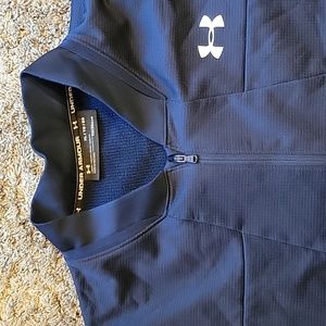 Navy Blue UA COLDGEAR 1/2 Zip Pullover